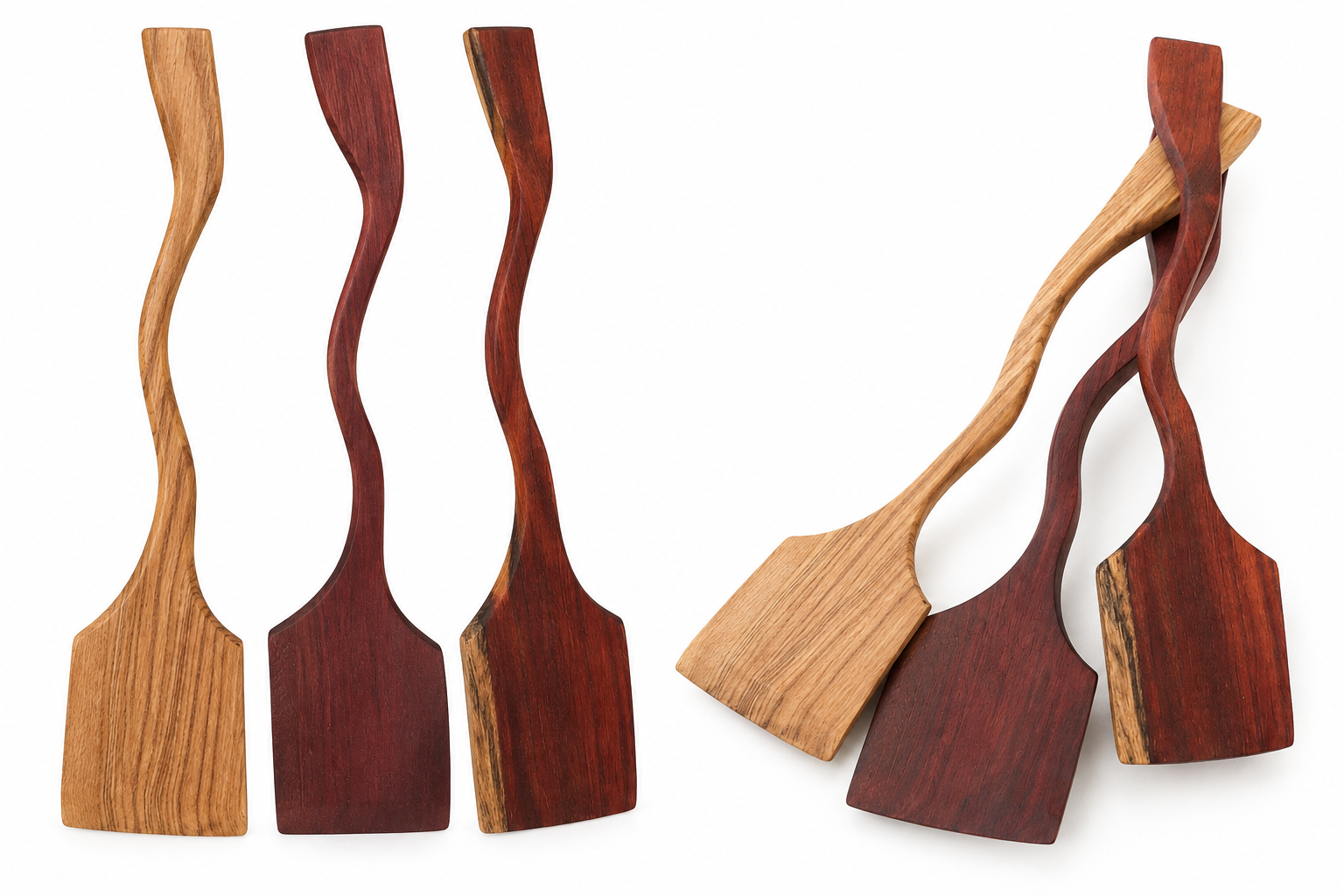 Houten handgemaakte spatel