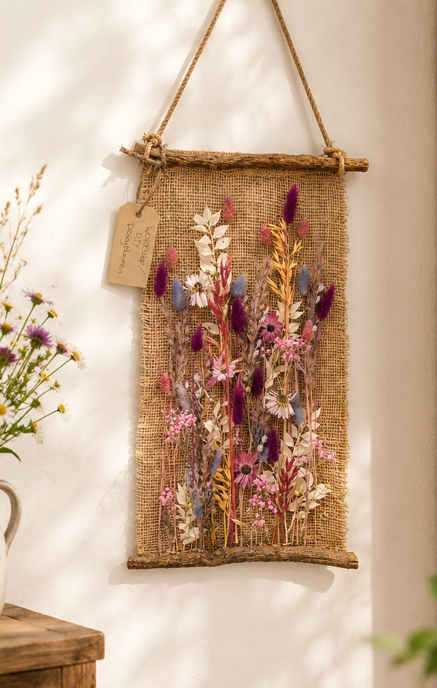 Droogbloemen schilderij